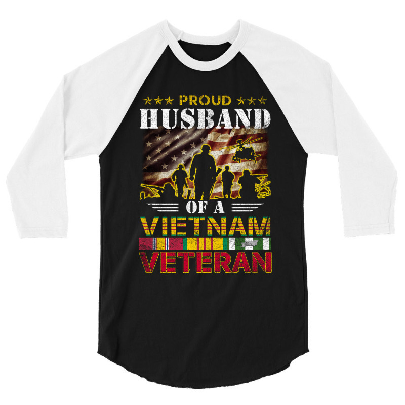 Vietnam Veteran Shirts Proud Husband-in-law Tees Men Boys Gifts 3/4 Sleeve Shirt | Artistshot