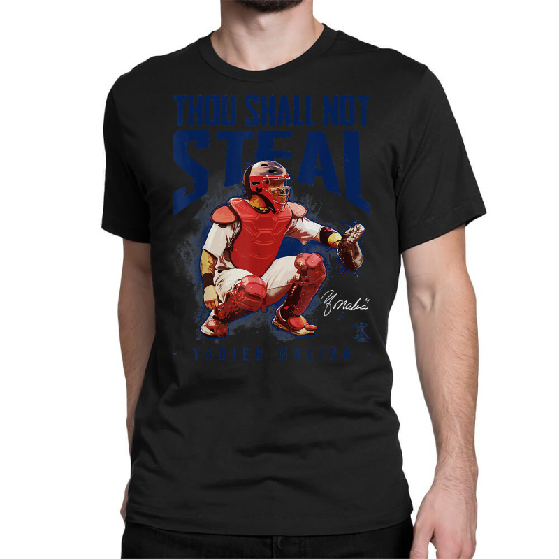 Thou Shalt Not Steal Yadier Molina Classic T-Shirt by Artistshot