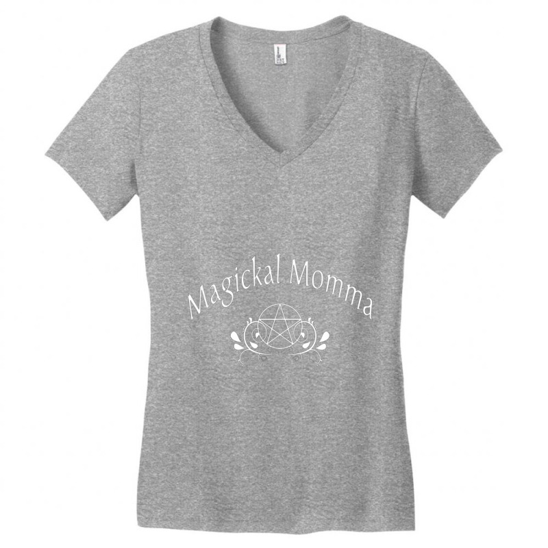 Magickal Momma Cheeky Witch Pagan Wiccan Pentacle Women's V-Neck T-Shirt by nbobatiga | Artistshot