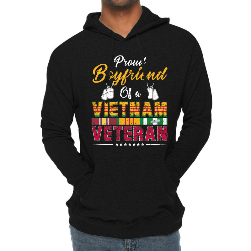 Vietnam Veteran Shirts Proud Boyfriend Tees Men Boys Gifts Lightweight Hoodie | Artistshot