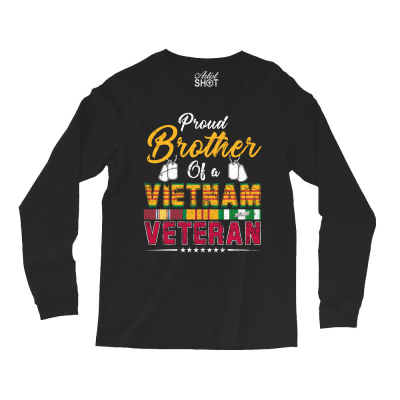 Vietnam Veteran Shirts Proud Brothertees Men Boys Gifts Long Sleeve Shirts | Artistshot