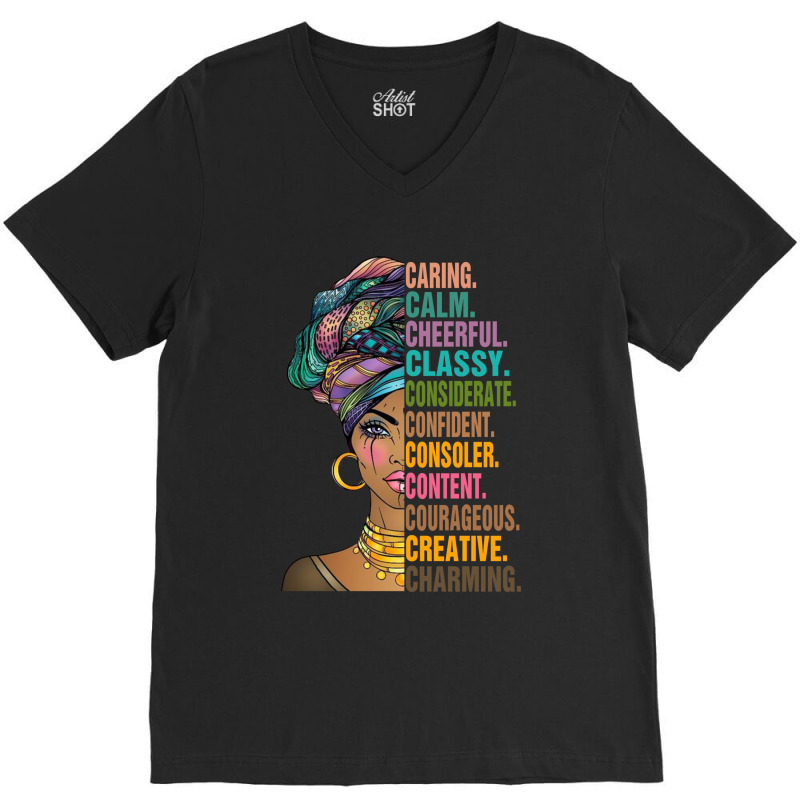 Black History Month I Am Black And Proud V-neck Tee | Artistshot