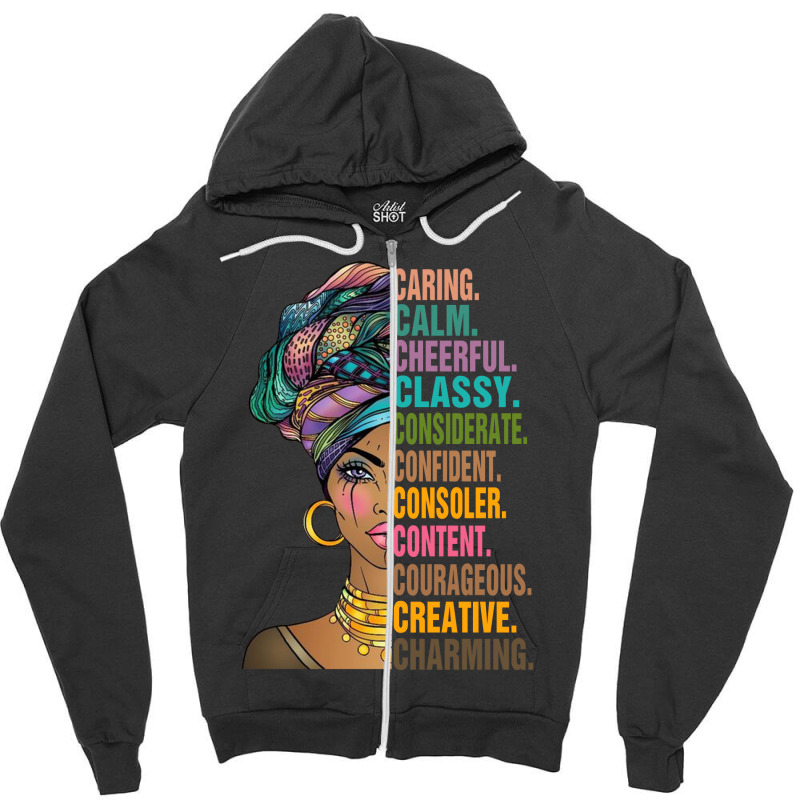 Black History Month I Am Black And Proud Zipper Hoodie | Artistshot