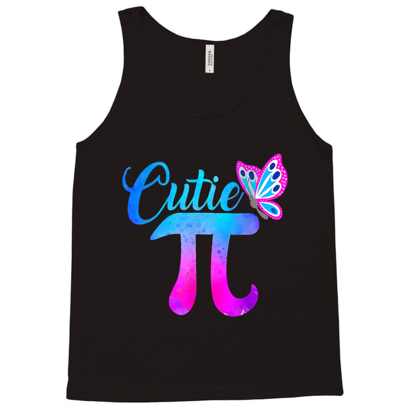 Cute & Funny Cutie Pi Math Pie Butterfly Adorable Math Pun Tank Top | Artistshot