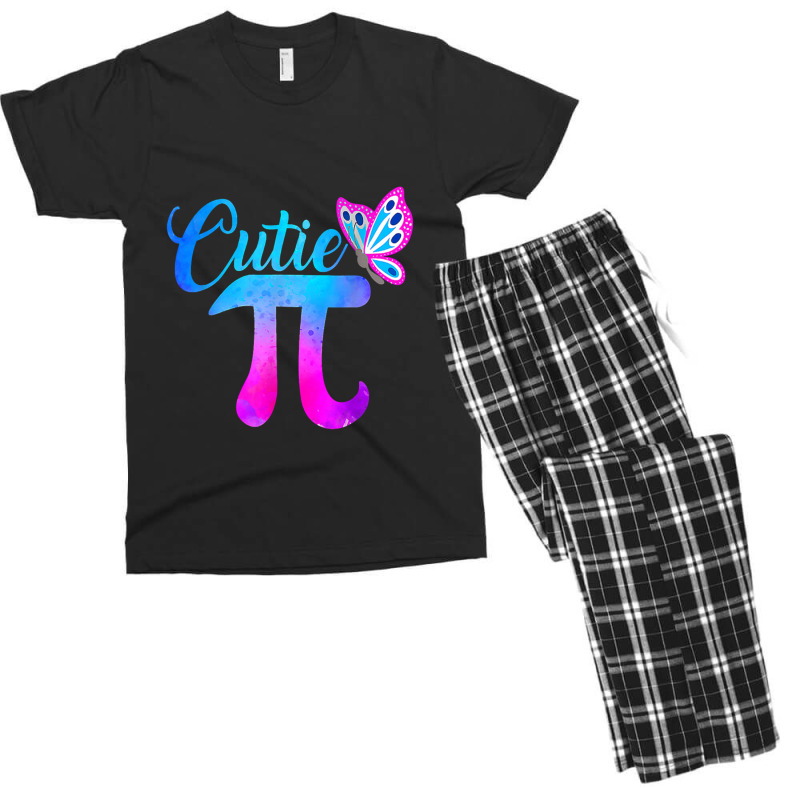 Cute & Funny Cutie Pi Math Pie Butterfly Adorable Math Pun Men's T-shirt Pajama Set | Artistshot