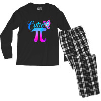 Cute & Funny Cutie Pi Math Pie Butterfly Adorable Math Pun Men's Long Sleeve Pajama Set | Artistshot