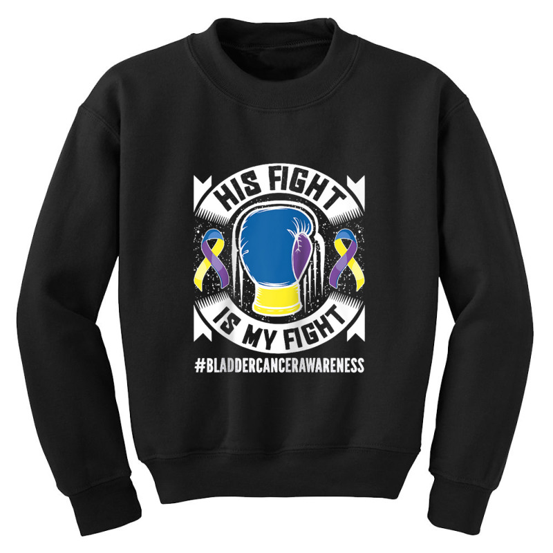 Bladder Cancer Awareness His Fight Is My Fight Raglan Baseball Tee Youth Sweatshirt by SBuyArt | Artistshot