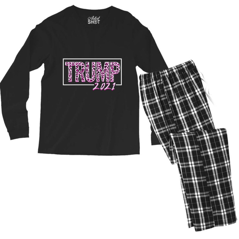 Trump 2021 For Dark Men's Long Sleeve Pajama Set | Artistshot