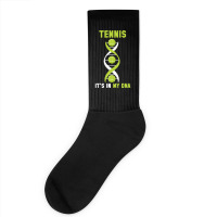 Tennis It's In My Dna Shirt Funny Fingerprint Game Player Socks | Artistshot