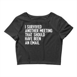 i survived another meeting that should have been an email 01 Crop Top | Artistshot