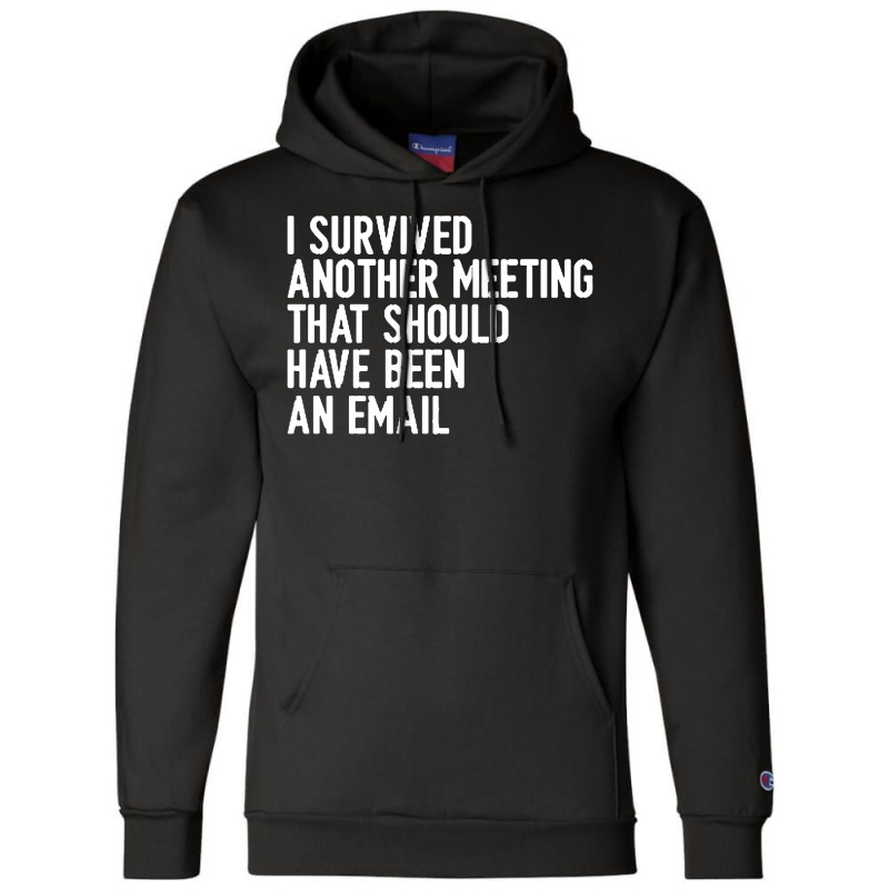 I Survived Another Meeting That Should Have Been An Email 01 Champion Hoodie | Artistshot