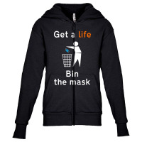 Throw The Mask In Its Place Youth Zipper Hoodie | Artistshot