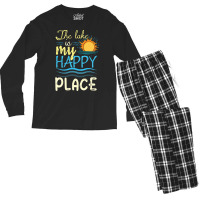 Ocean T  Shirt Lake My Happy Boat Kayak Pontoon Boating Summer T  Shir Men's Long Sleeve Pajama Set | Artistshot