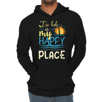 Ocean T  Shirt Lake My Happy Boat Kayak Pontoon Boating Summer T  Shir Lightweight Hoodie | Artistshot