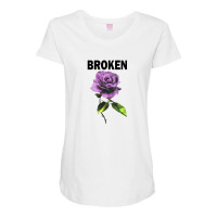 Broken Purple Rose Maternity Scoop Neck T-shirt | Artistshot