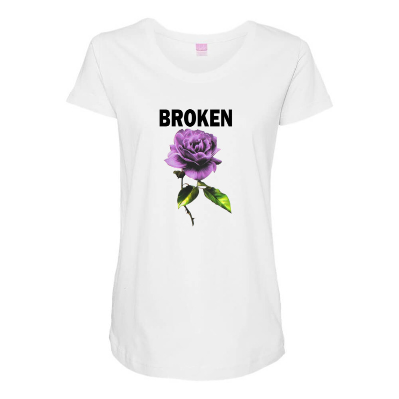 Broken Purple Rose Maternity Scoop Neck T-shirt | Artistshot