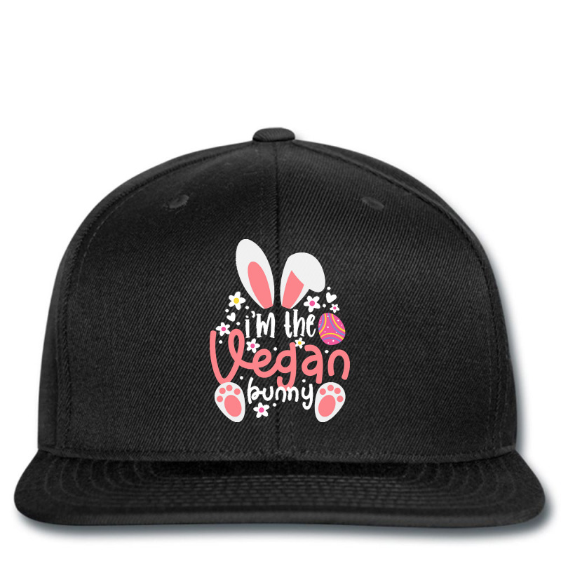 Vegan Design T  Shirt Bunny Ears I'm The Vegan Bunny Matching Easter V Printed hat by elephantjellyfish | Artistshot