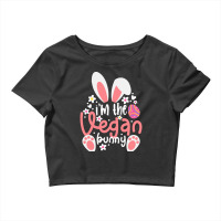 Vegan Design T  Shirt Bunny Ears I'm The Vegan Bunny Matching Easter V Crop Top | Artistshot