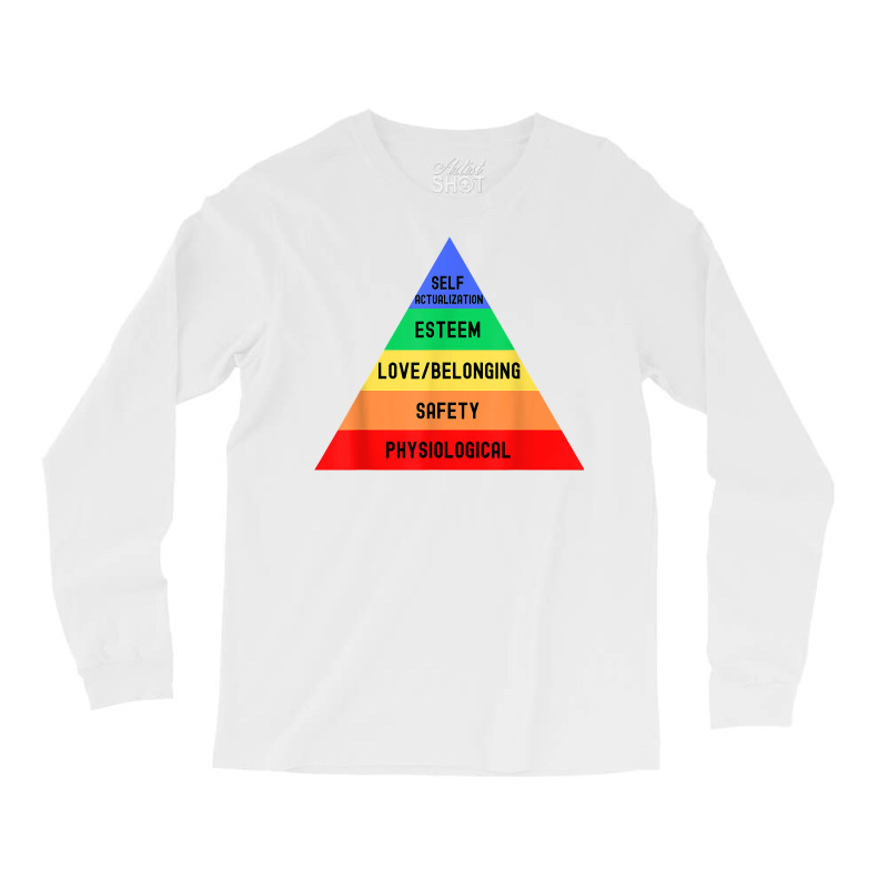 Maslow's Hierarchy Of Needs   Clinical Psychology, Psych T Shirt Long Sleeve Shirts | Artistshot