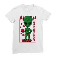 Alien Invasion Ladies Fitted T-shirt | Artistshot