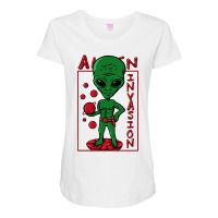 Alien Invasion Maternity Scoop Neck T-shirt | Artistshot