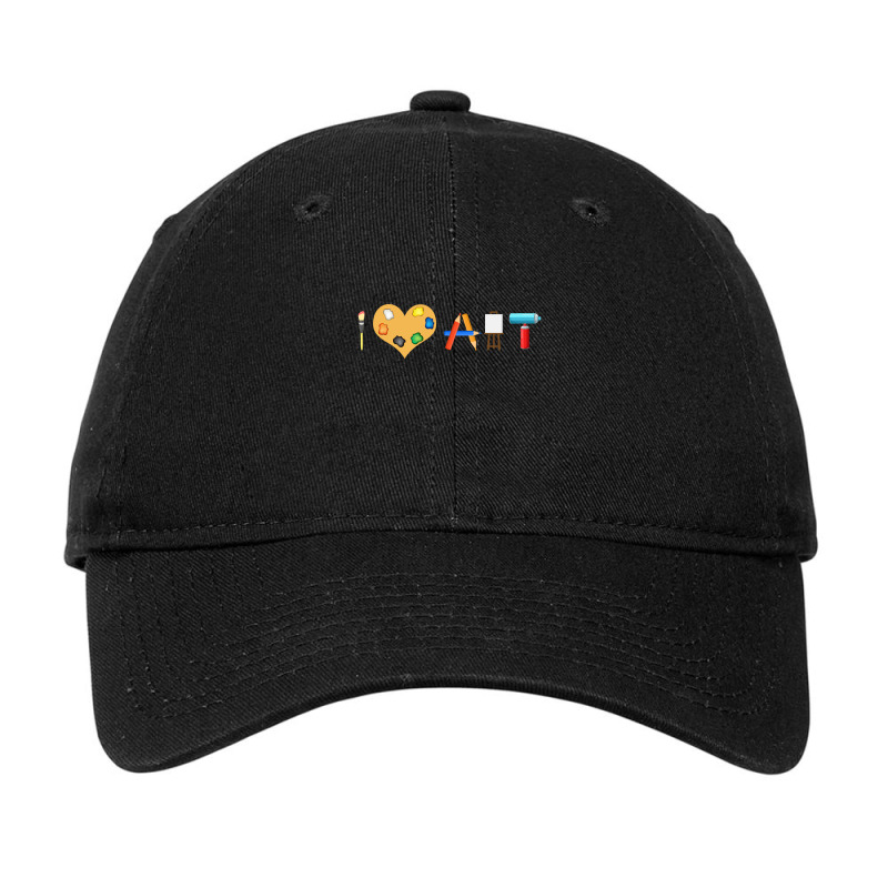 I Love Art Fun Colorful Future Artist And Crafts Adjustable Cap by MichaelAlavarado | Artistshot