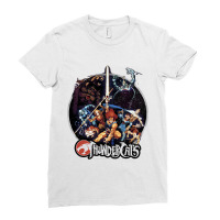 Thundercats Group Shot Vintage Circle T Shirt Ladies Fitted T-shirt | Artistshot