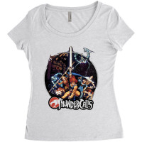 Thundercats Group Shot Vintage Circle T Shirt Women's Triblend Scoop T-shirt | Artistshot