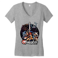 Thundercats Group Shot Vintage Circle T Shirt Women's V-neck T-shirt | Artistshot