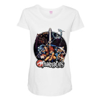 Thundercats Group Shot Vintage Circle T Shirt Maternity Scoop Neck T-shirt | Artistshot