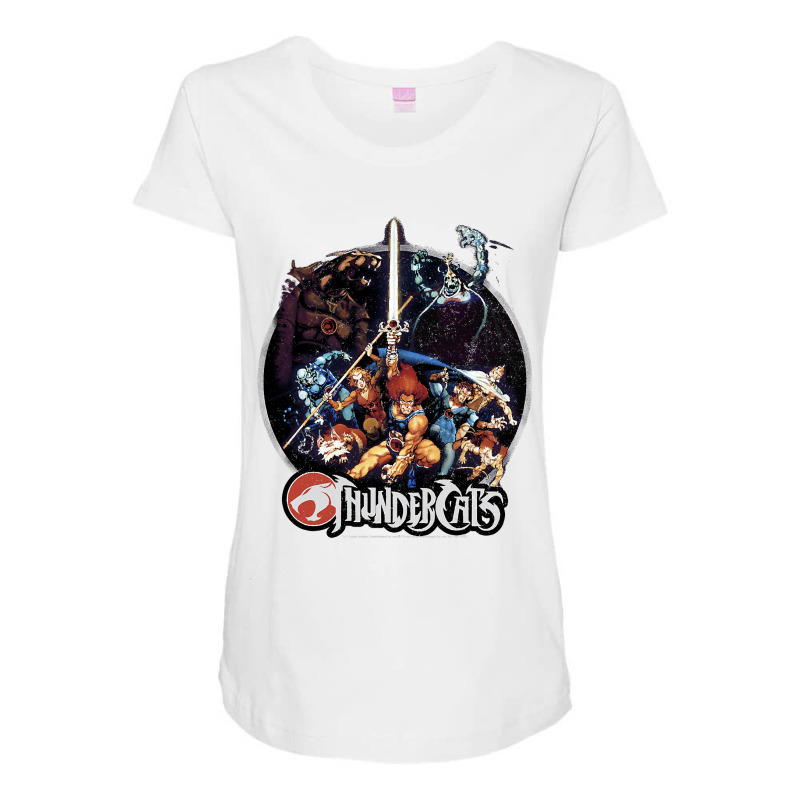 Thundercats Group Shot Vintage Circle T Shirt Maternity Scoop Neck T-shirt by HUUY | Artistshot