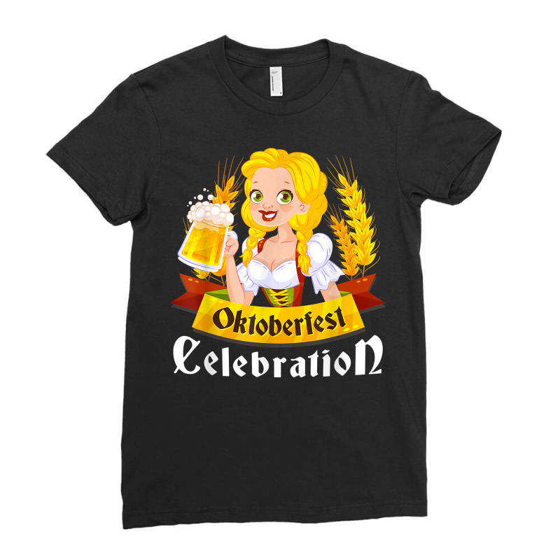 Oktoberfest Beer Wiesn Oktoberfest Girl Bavaria Design T Shirt Ladies Fitted T-Shirt by caroldian | Artistshot