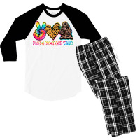 Peace Love Cocker Spaniel Tie Dye Dog Lover T Shirt Men's 3/4 Sleeve Pajama Set | Artistshot