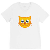 Cat Yellow V-neck Tee | Artistshot