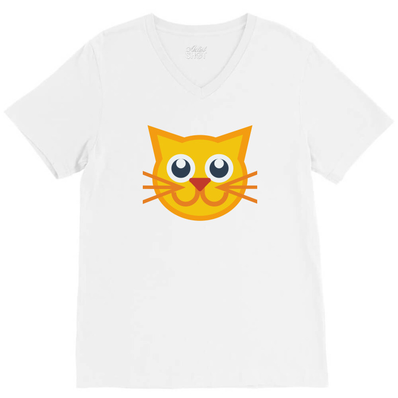 Cat Yellow V-neck Tee | Artistshot