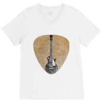 Vintage Guitar Pick Guitarist Lover Instrument Electric Bass T Shirt V-neck Tee | Artistshot