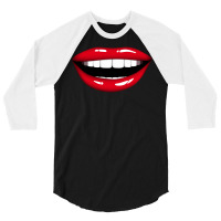 Lips Red 3/4 Sleeve Shirt | Artistshot