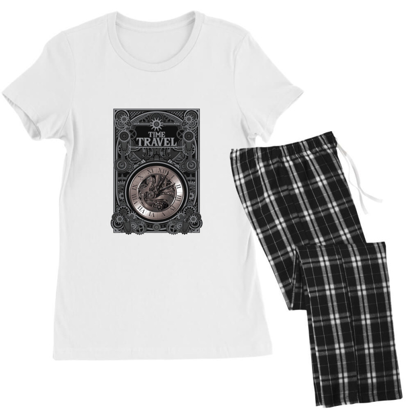 Time Travel Watch Steampunk Vintage Gears Mechanic Gift Women's Pajamas Set by jeniperlopes | Artistshot