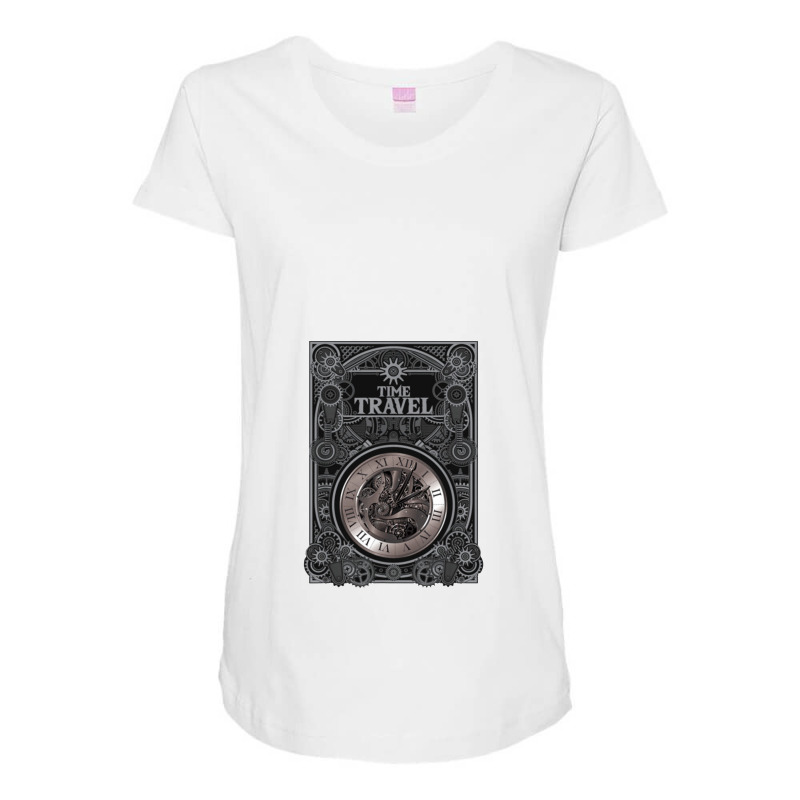 Time Travel Watch Steampunk Vintage Gears Mechanic Gift Maternity Scoop Neck T-shirt by jeniperlopes | Artistshot