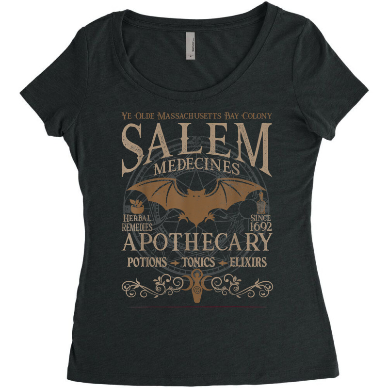 Salem Apothecary Herbalist Witch Wiccan Halloween  Beige T Shirt Women's Triblend Scoop T-shirt by caroldian | Artistshot