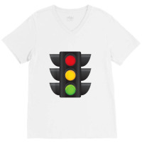 Traffic Light Halloween Costume Stop Go Green Yellow Red V-neck Tee | Artistshot