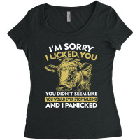 I'm Sorry I Licked You Funny Cow Licked Everyone Women's Triblend Scoop T-shirt | Artistshot