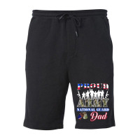 Proud Army National Guard Dad Tee U.s. Military Gift Fleece Short | Artistshot