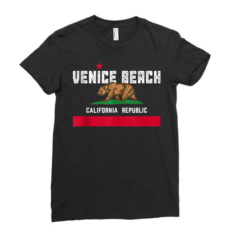 Venice Beach California Republic Summer Vacation Souvenir Tank Top Ladies Fitted T-Shirt by lelalucin | Artistshot