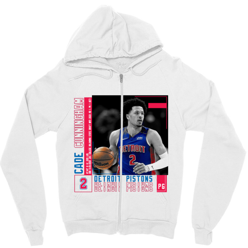 Cade Cunningham Basketball Zipper Hoodie by ralinesah | Artistshot