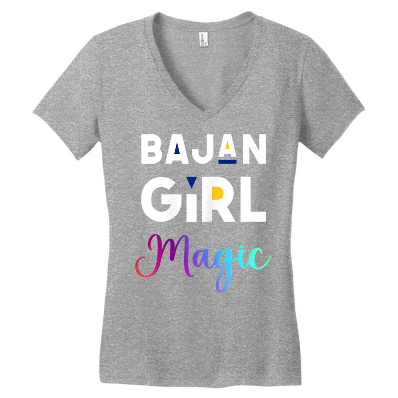 Bajan Girl Magic Shirt Barbados Black Pride Barbadian T Shirt Women's V-Neck T-Shirt by alayziahollars | Artistshot