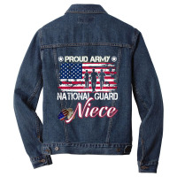 Proud Army National Guard Niece - U.s. Military Gift Men Denim Jacket | Artistshot