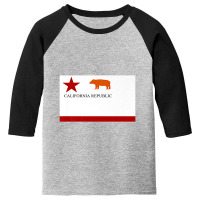 California Republic Todd's Bear Flag Of 1846 Usa Youth 3/4 Sleeve | Artistshot