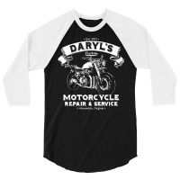 Daryl's Custom Motorcycle Repair & Service 3/4 Sleeve Shirt | Artistshot