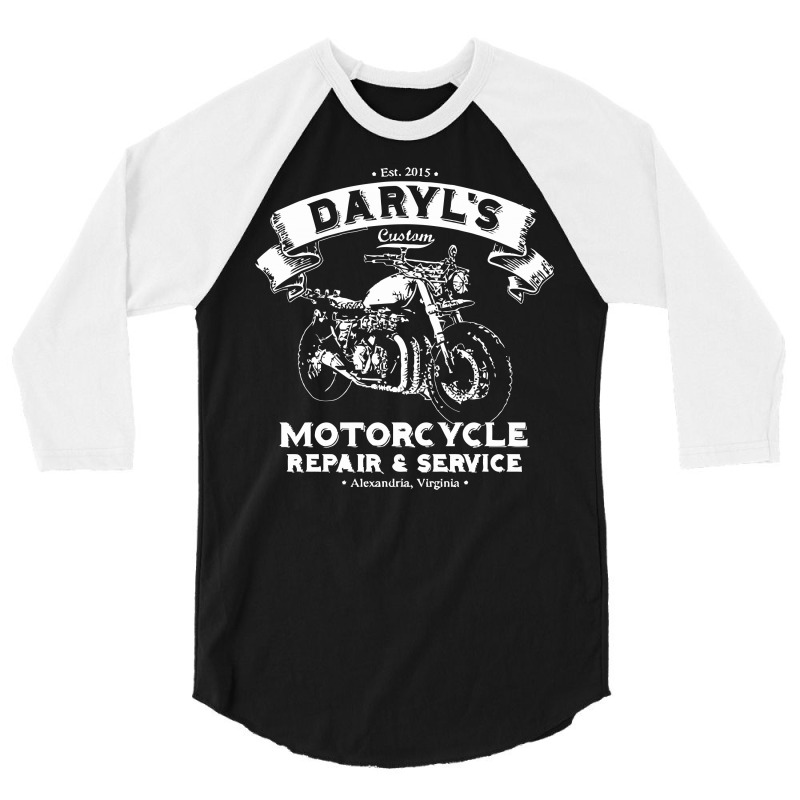 Daryl's Custom Motorcycle Repair & Service 3/4 Sleeve Shirt | Artistshot